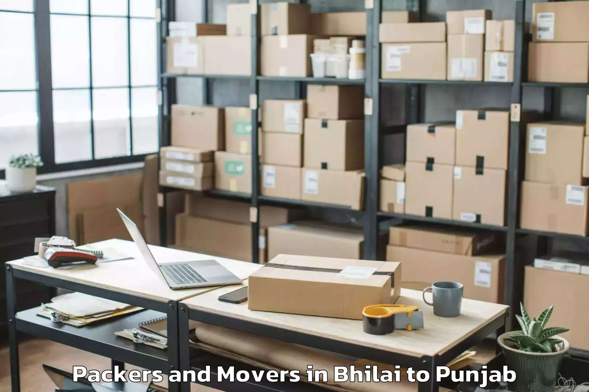 Reliable Bhilai to Maler Kotla Packers And Movers